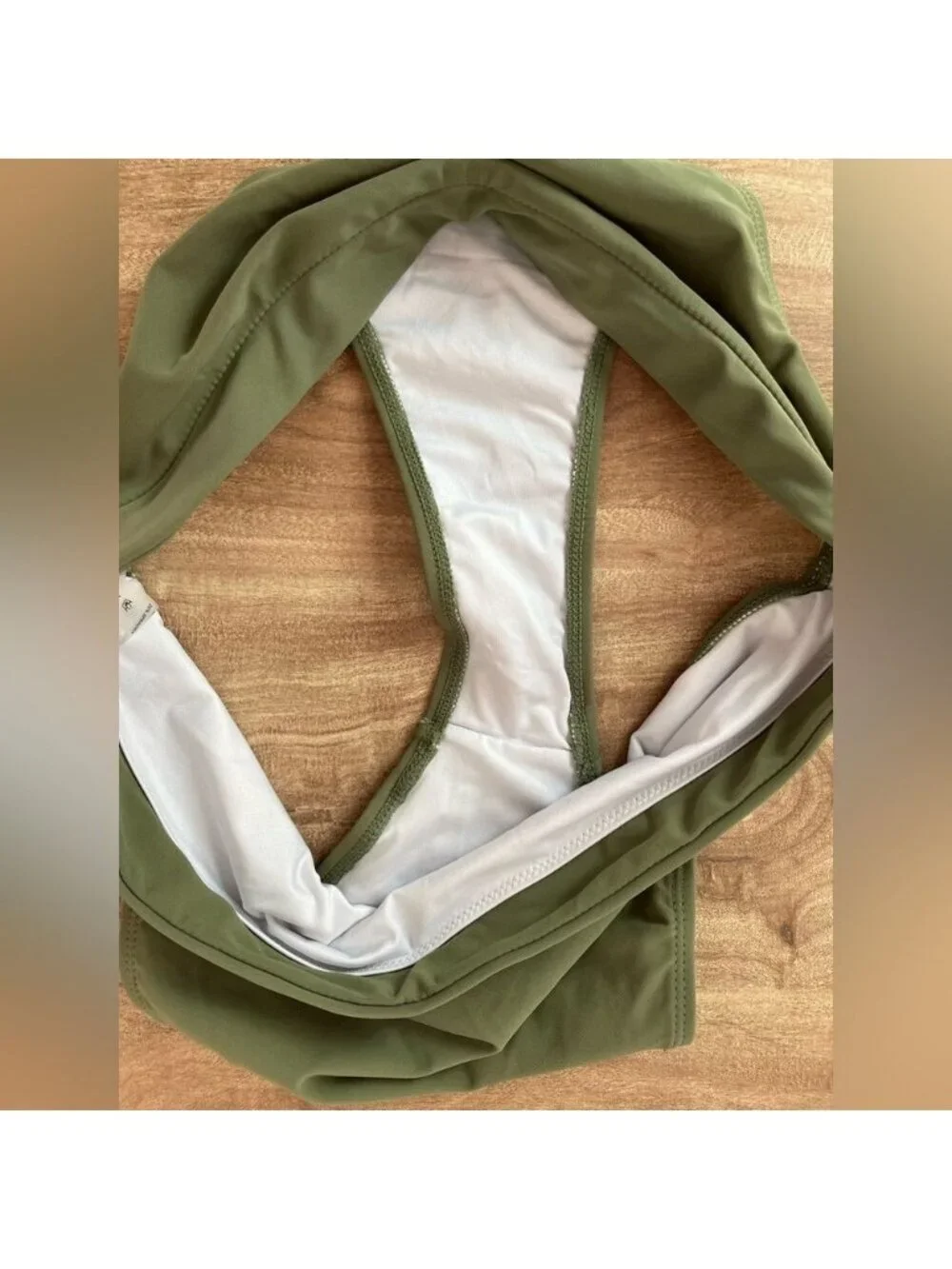 NWOT Bikini Bottom Army Green Swimsuit Bottom Only Size XL - Picture 6 of 6